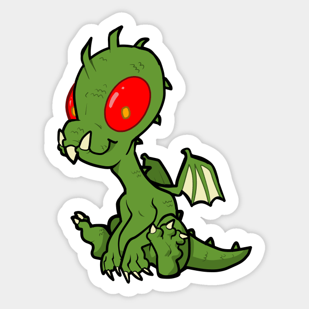 Compendium of Arcane Beasts and Critters - Chupacabra (textless) Sticker by taShepard